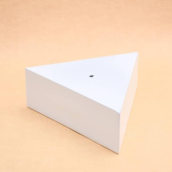11 inch (28 cm) Triangle Fiberglass Planter (White)