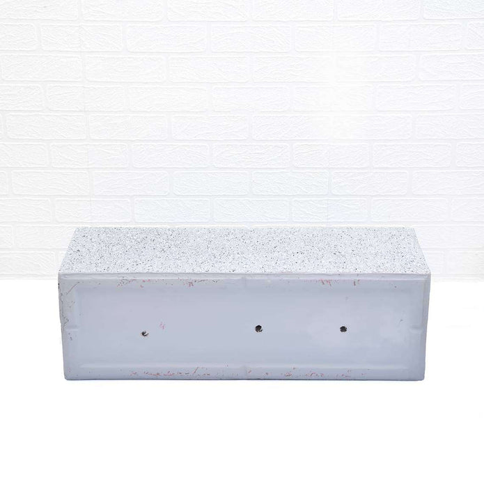 27 inch (69 cm) Stone Finish Rectangle Fiberglass Planter (Grey)